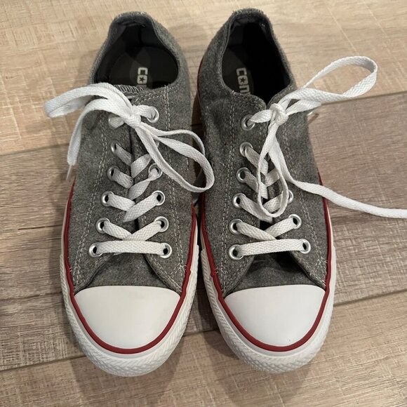 CONVERSE GRAY FLEECE SNEAKER SHOES SIZE WOMENS 7 540339F - Picture 9 of 9